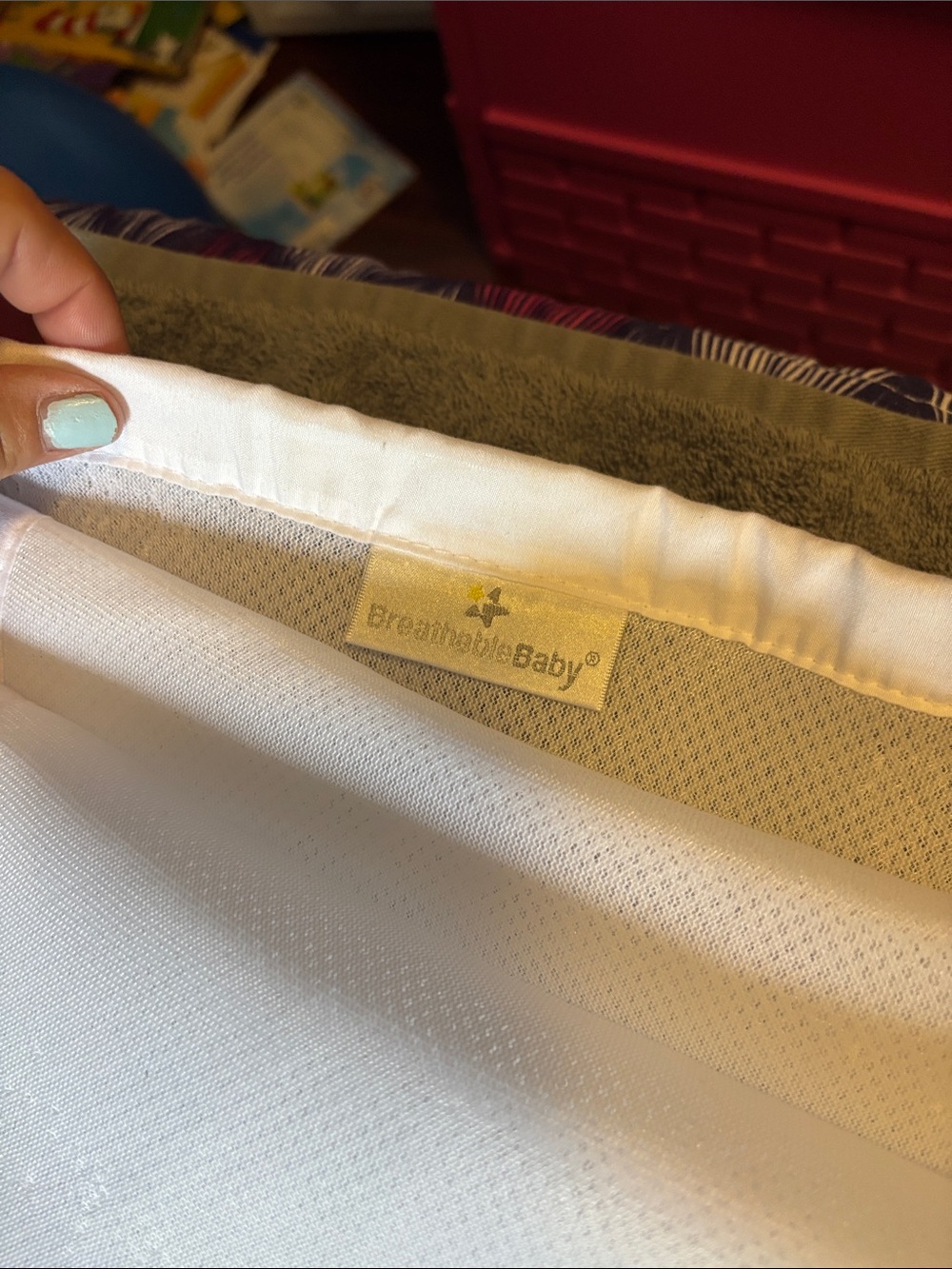 Breathable White Baby Bassinet / Crib Mesh Liner - BreathableBaby MINI CRIB